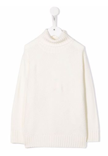 Fendi Kids mock-nek jumper - Nude