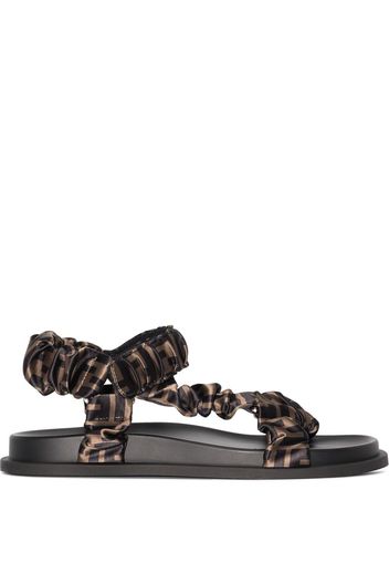 Fendi FF print flat sandals - Nude