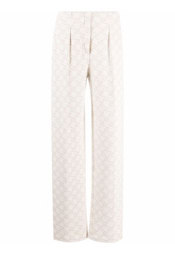 Fendi Hose mit hohem Bund - Nude