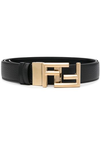 Fendi logo-buckle fastening belt - Schwarz