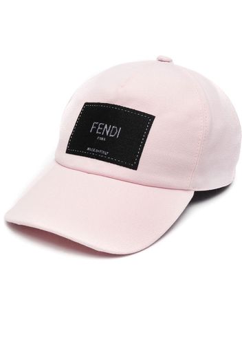 Fendi logo-patch baseball cap - Rosa