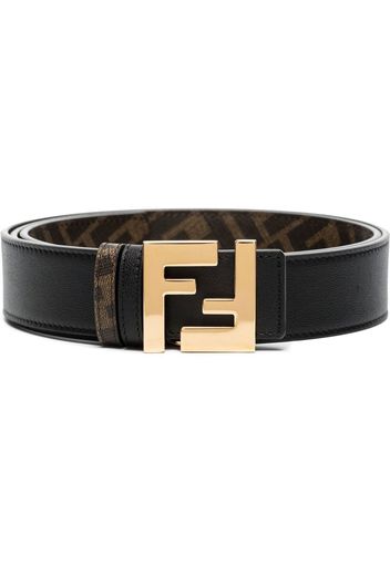 Fendi FF-logo plaque belt - Schwarz