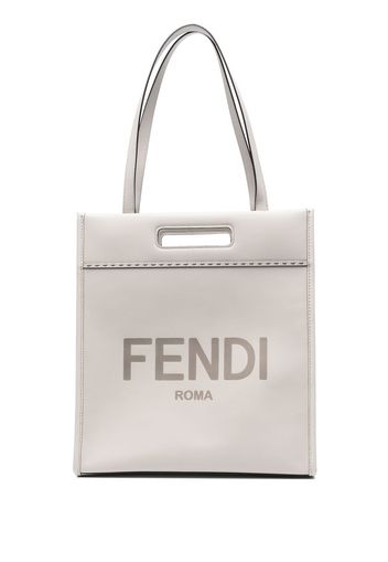 Fendi Shopper mit Logo-Prägung - Grau