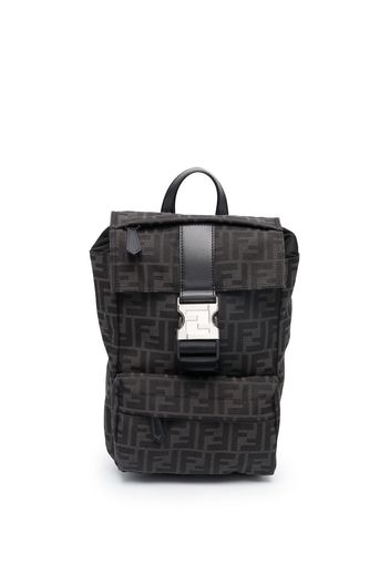 Fendi monogram logo-print backpack - Schwarz