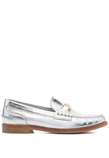 Fendi Loafer mit metallischem Finish - Silber