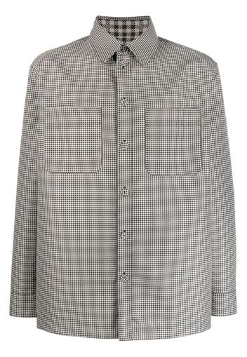 Fendi reversible houndstooth-check jacket - Schwarz