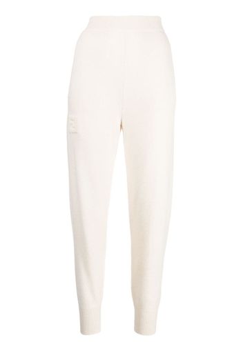 Fendi wool-cashmere knit trousers - Weiß