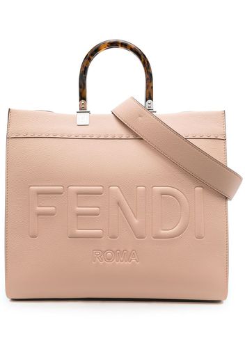 Fendi Sunshine logo-embossed tote bag - Rosa