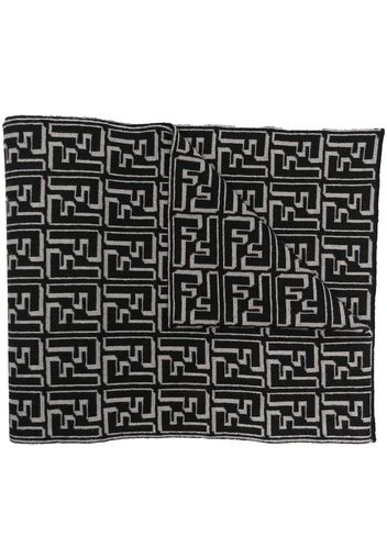 Fendi FF-monogram knit scarf - Schwarz