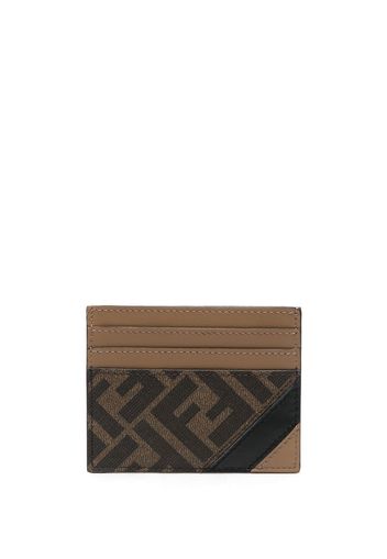 Fendi logo-print cardholder - Braun