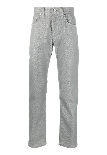 Fendi Halbhohe Straight-Leg-Hose - Grau