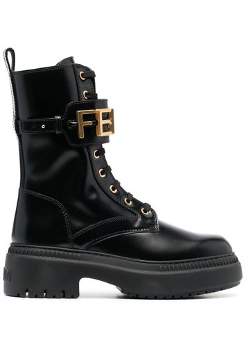 Fendi lace-up ankle boots - Schwarz