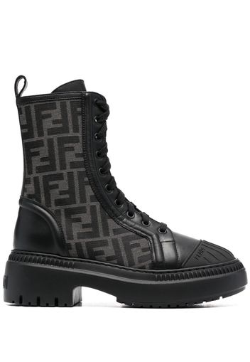 Fendi Rockoko combat boots - Schwarz