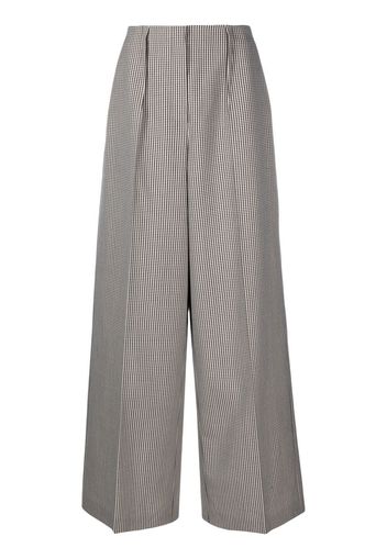 Fendi gingham wide-leg trousers - Nude