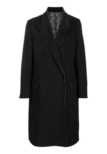 Fendi FF-print double-breasted reversible coat - Schwarz