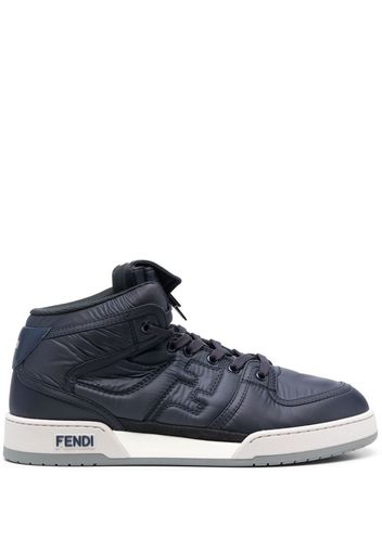 Fendi FF logo-embossed high-top sneakers - Blau