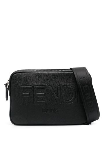 Fendi Schultertasche mit Logo-Prägung - Schwarz