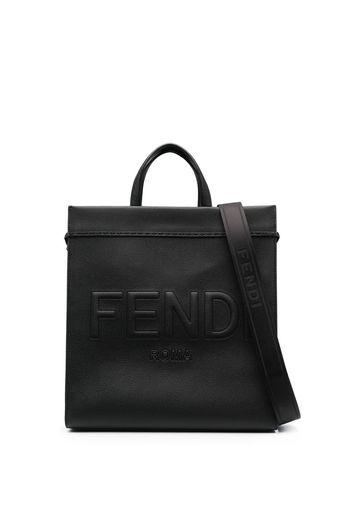 Fendi Shopper mit Logo-Prägung - Schwarz