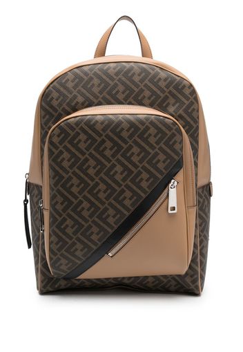 Fendi Rucksack mit Monogrammmuster - Braun