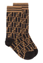 Fendi Socken mit Logo - Braun