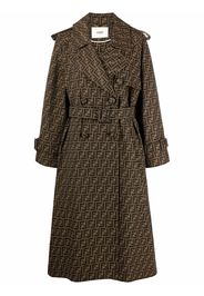 Fendi FF-logo print coat - Braun