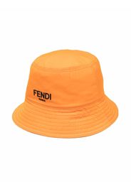 Fendi Kids logo-print bucket hat - Orange