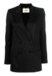 Fendi FF monogram double-breasted blazer - Schwarz