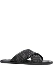 Fendi Sandalen mit FF-Print - Schwarz