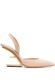 Fendi 100mm sculpted-heel slingback pumps - Rosa