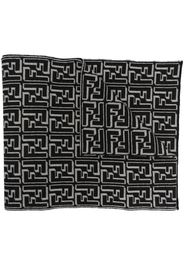 Fendi FF-monogram knit scarf - Schwarz