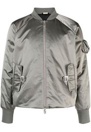 Fendi satin zip-up bomber jacket - Grün