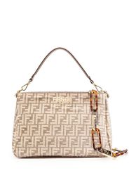 Fendi O'Lock monogram-jacquard shoulder bag - Nude