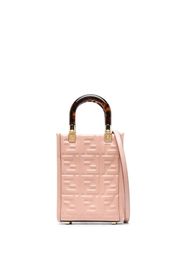 Fendi FF-monogram leather tote bag - Rosa