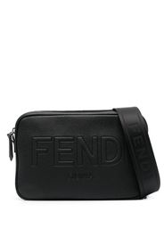 Fendi Schultertasche mit Logo-Prägung - Schwarz