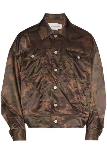 Feng Chen Wang FCW PLY CAMO PLTD DNM JKT MLTI - Braun