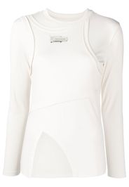 Feng Chen Wang crew-neck fitted jumper - Weiß