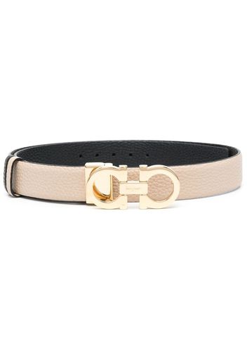 Ferragamo Gancini-buckle leather belt - Nude