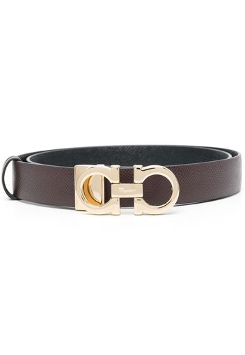 Ferragamo Donna textured buckle belt - Braun