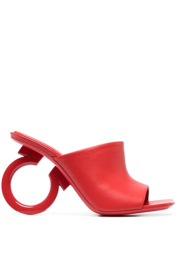 Ferragamo Astro 105mm leather mules - Rot