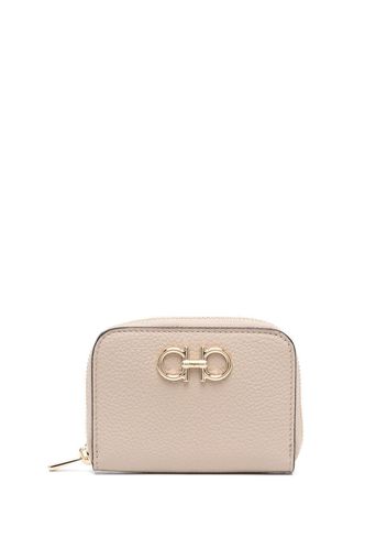 Ferragamo Gancini-plaque leather purse - Nude