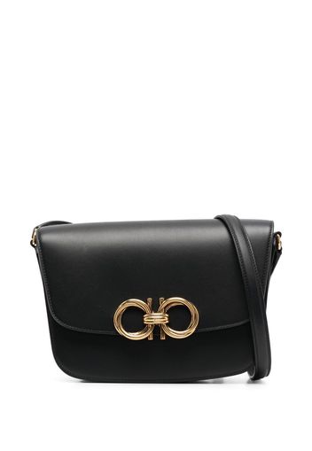 Ferragamo Gancini leather shoulder bag - Schwarz