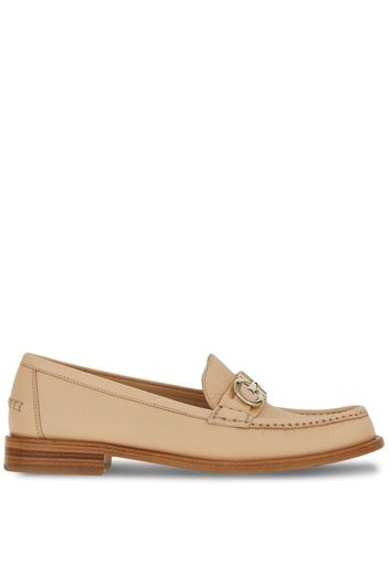 Ferragamo Gancini leather loafers - Nude