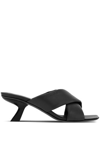 Ferragamo crossover-strap lambskin mules - Schwarz