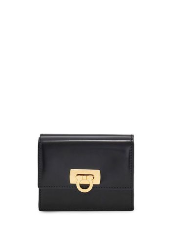 Ferragamo Gancini clasp wallet - Schwarz