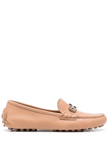 Ferragamo Odilia leather loafers - Nude