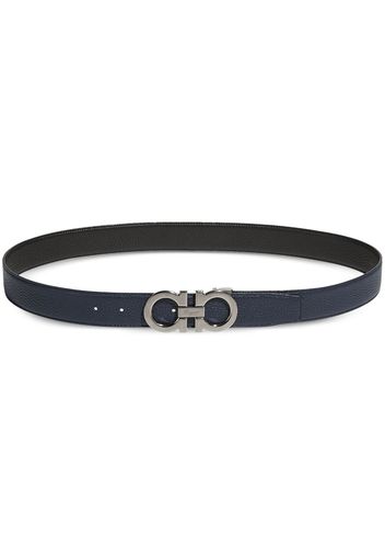 Ferragamo Gancini buckle-fastening leather belt - Blau