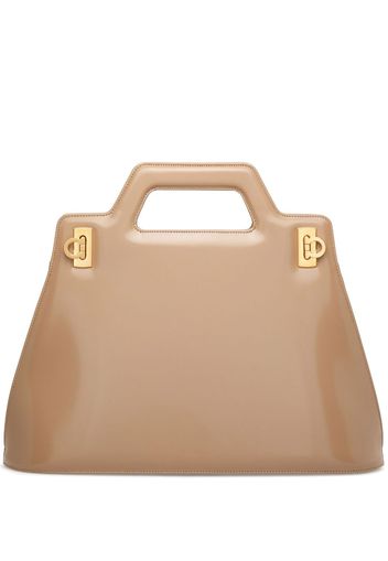 Ferragamo Wanda leather tote bag - Nude