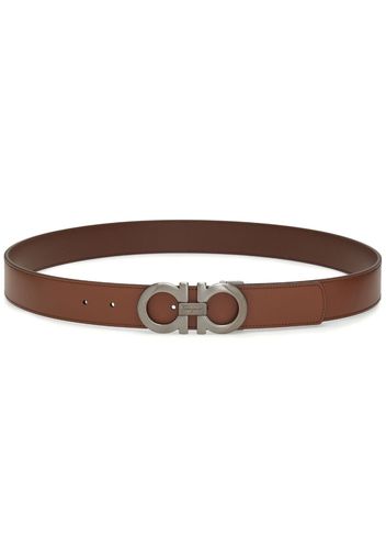 Ferragamo Gancini reversible belt - Braun