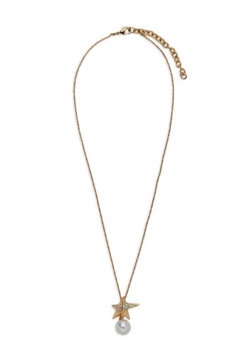 Ferragamo star-pendant crystal-embellished necklace - Gold