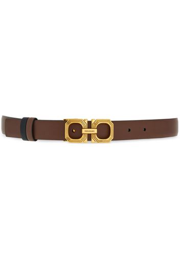 Ferragamo Gancini-buckle leather belt - Braun